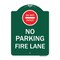 Signmission Do Not Enter No Parking Fire Lane W/ Graphic, Green & White Aluminum Sign, 18" x 24", GW-1824-24149 A-DES-GW-1824-24149 - alternate 1